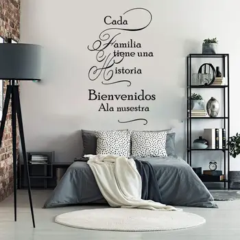 Голяма Испанска Стикер На стената С Историята на Всяко Семейство Дневна Спалня Испанска Cada Фамилия Tiene Una Historia Семейна Стикер