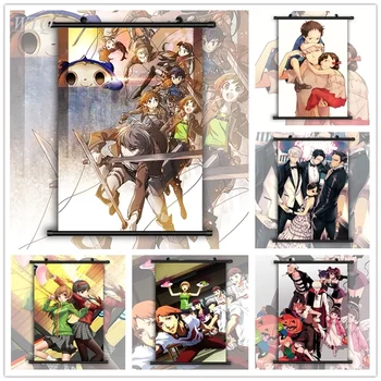 Плакати Persona 4 Attack on Титан, плакати аниме, монтиран на стената плакат, картина върху платно, боядисани стени, монтиране на художествено изображение, декорация на дома
