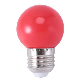 Led крушка E27, топла червена крушка, пластмасов лампа (мощност 0,5 W, червен)