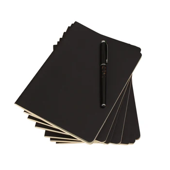 1 бр. тетрадка формат А5, 40 листа/80 страници/книга, черна корица, чисти страници, канцеларски бележки QP-09