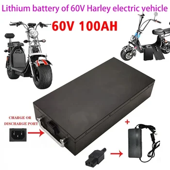 Електрически скутер 60V 40ah за мотоциклет с мощност 250 W ~ 1500 W/три колела колелото/мотора Водоустойчива литиева батерия + зарядно устройство 67,2 В