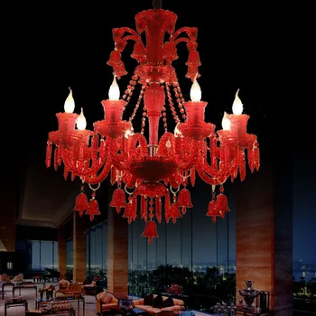 Кристална окачен лампа в стил луксозен TEMAR, Европейската свещ, Художествена хол, Ресторант, спалня, Вила, Полилей