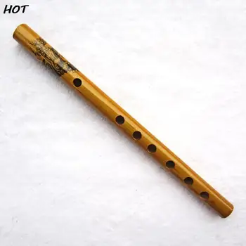 1БР 33 СМ Традиционна Бамбук Флейта с 6 Дупки, Кларинет, Студентски Музикален Инструмент, Цвят на Дървото