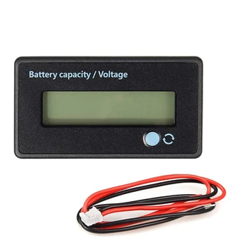 Измерител на заряд на батерията, монитор напрежение капацитет на батерията, 12/24/36/48/60/72 /84 vdc, индикатор за измерване на напрежение капацитет на батерията