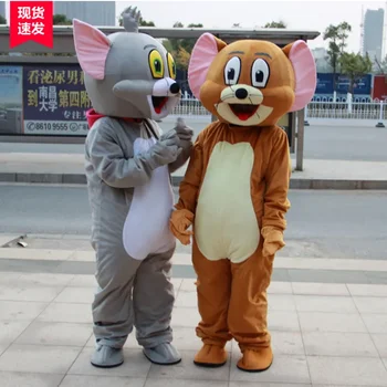 [TML] Cosplay Котка и мишка, костюм мультяшного герой, костюм талисман, Рекламен костюм, костюм за парти, играчка за карнавала на животните