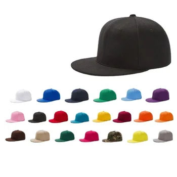 Шапка унисекс, акрилна однотонная бейзболна шапка, високо качество на бейзболни шапки за възрастни в стил хип-хоп за мъже и жени, бейзболна плоска шапка за почивка на открито