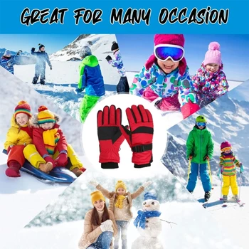 Универсални детски ръкавици, надеждни ръкавици, топли зимни ръкавици за активен отдих