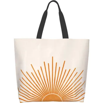 Пазарска чанта на едно рамо с полулитровым слънчево-жълт фон, по-Голям капацитет, множество, лесен за почистване, подходящ за излизане