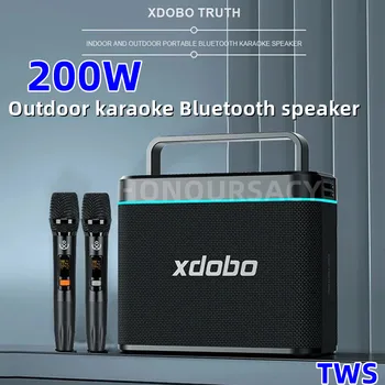 XDOBO Истината 200 W Bluetooth Караоке Универсален микрофон Караоке Bluetooth високоговорител Истината Caixa De Som Bluetooth Семейно парти