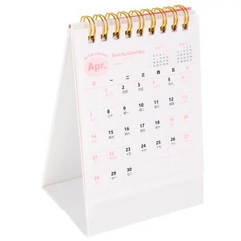 Дофаминовый Настолен календар, Декоративен Офис Малък Календар, Вертикална хартия, Декорации за баня от алуминиева сплав