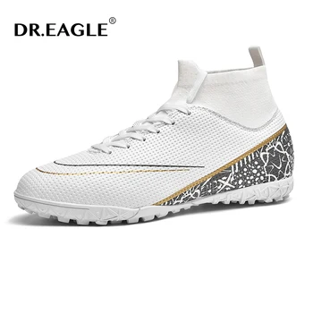 Мъжки футболни обувки DR.EAGLE с високи щиколотками, мини спортни обувки, футболни обувки, градинска сверхлегкая спортни обувки, футболни обувки