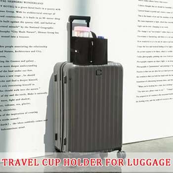 Поставка за чаши за съхранение на багаж, здрав ръчен багаж, чанта за напитки, самолетен билет, Подходящи за всички, чанта за писалки куфара, Окачен на притежателя, чанта за съхранение