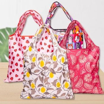Сгъваема чанта за пазаруване в хранителни магазини, дългогодишна множество дамски чанта за пазаруване, чанта-тоут, чанта за съхранение за пикник