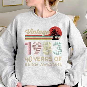 Качулки на рождения ден на 40-те и 40-годишнината от женски графични готически y2k, естетична облекло в стил харадзюку, спортен костюм, женски графичен пуловер