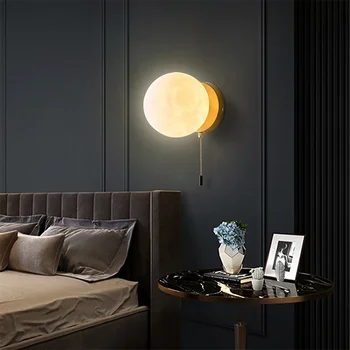 Модерният led, с монтиран на стената лампа, стенни лампи, монтиран на стената лампа в скандинавски стил, нощни прекъсвач за спални, домашен лампа за вътрешно осветление, led лампа за декор на стаята