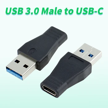 Конектор USB 3.0 за свързване към USB-C USB 3.1 Type C адаптер Конектор Type-C Адаптер USB 3.0 SuperSpeed Черен