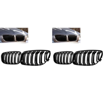 2 Чифта предната решетка на колата, Лъскава Черна входяща решетка за BMW E90 ИРТ 3-Series Седан/Комби 2009 - 2011
