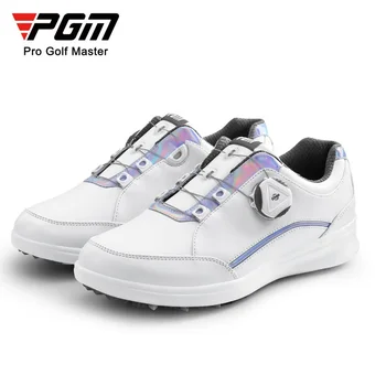 Обувки за голф PGM Дамски Нова Водоустойчив Обувки От Супер Влакна Цветни Мини Въртящи Маратонки