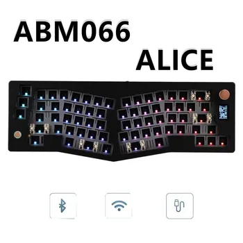 Комплект за механична клавиатура ABM066 Alice-layout VIA-програмируеми Гореща замяна с възможност за свързване на Bluetooth/2,4 Ghz/ Type-C за Win / Mac