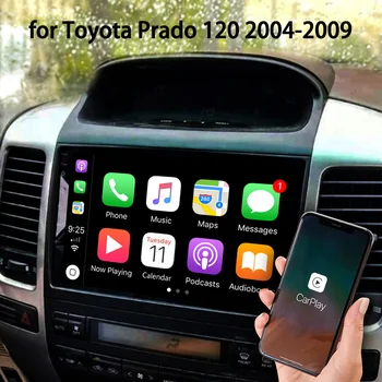 Авто Мултимедиен Плеър за Toyota Land Cruiser Prado 120 2004-2009 360 Помещение Carplay Android 10 GPS Стерео Радио Navi 128 G Аудио