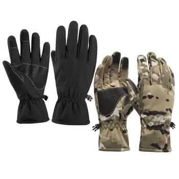 Зимни ръкавици за мъже, зимни ръкавици със сензорен екран, водоустойчив, без хлъзгане, топли ръкавици за студено време, лов, колоездене, риболов, разходки