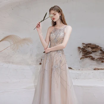 Перлена женствена рокля за абитуриентски бал Луксозен Турското вечерна рокля Отговаря на изискванията на Елегантна рокля За официални партита Long Luxury 2023