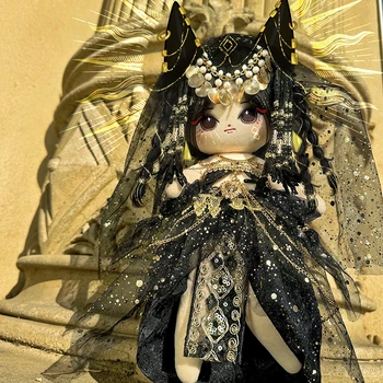 Оригиналният костюм на Изоставено колокольчика в египетски стил за дългокрак кукли, черното Злато, рокля, костюм, Плюшен кукла, добре облечени дрехи, облекло