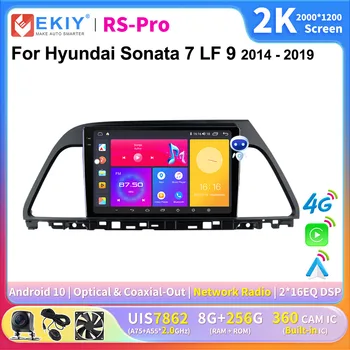 EKIY 2K Екран CarPlay Радио За Hyundai Sonata 7 LF 9 RHD 2014-2017 Android Auto 4G Автомобилен Мултимедиен Плейър GPS Навигация Стерео уредба