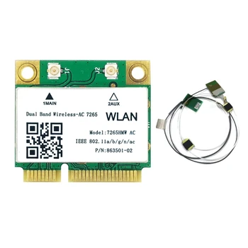 Y1UB 1200 Mbps Bluetooth-съвместима 4,2-Половината мини-карта на PCI-E Wifi AC7265 Безжична 7265
