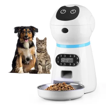 Автоматични хранилки за кучета и котки Smart Food Купа за храна за кучета и котки с таймер и Купа от неръждаема стомана Автоматично дозиране система фураж хранилки за птици за домашни любимци