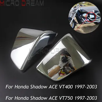 Хромирани Мотоциклетът Ляв/Десен Страничен Капак на Отделението за батерията За Honda Shadow ACE VT400 VT750 1997-2003 1998 Shadow Ace VT 750