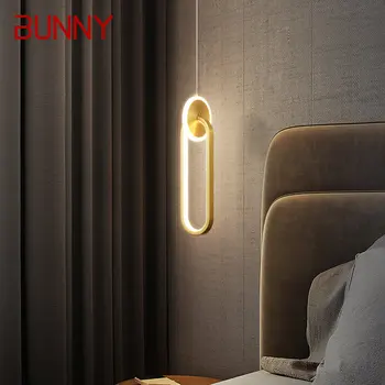 Модерен Led Месинг Окачен лампа БЪНИ в 3 цвята, Творчески Декоративен Окачен лампа за дома Спални