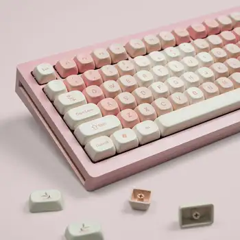143 Клавиши Cherry Pink MOA Profile PBT Keycaps Customs Боядисват Sub Key caps за геймърска механична клавиатура 61/87/104 Cherry MX Switch Gaming