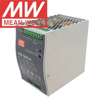 Оригинален Mean Well DDR-480B-48 Тип Din-рейки Meanwell 48Vdc/10A/480W Почивен преобразувател на постоянен ток 16,8 ~ 33,6 В постоянен ток на входа
