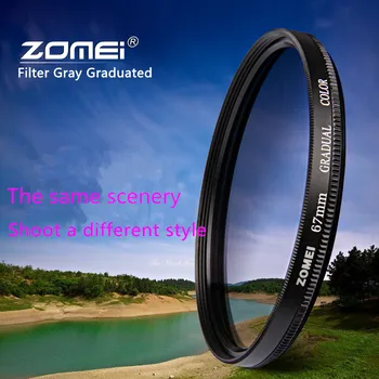 82 мм Оригинален Оптичен GND-Филтър Zomei Pro Сив Цвят с Класификация Неутрална Плътност GC-Филтър за обектив на Canon фотоапарати Nikon Sigma и Tamron