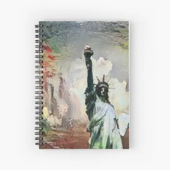 Статуята на Свободата в САЩ Модерен бележник на спирала, списание, на планер, книгата за работа, у дома, училище, канцеларски материали, записная награда за студенти
