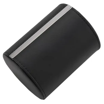Черна вратовръзка, калъф за съхранение на вратовръзката, пътна подарък кутия с Цилиндрична форма
