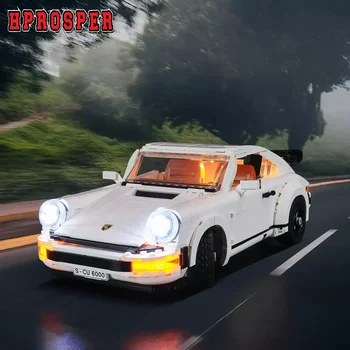 Hprosper Led лампа За кола 10295 Creator Expert Porsche 911 Декоративна Лампа С батерии отделение (не включва строителни блокчета Лего)