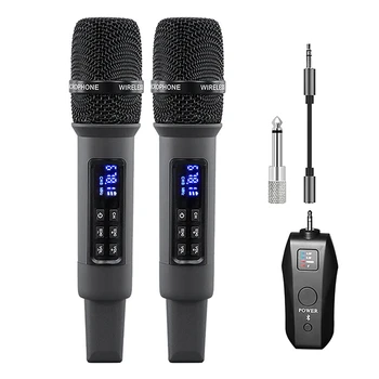 Безжична портативна караоке микрофон система UHF, Bluetooth приемник, който гарантира професионална домашна реверберацию на високите и ниските на бас
