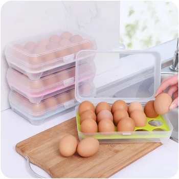 Кутия За Съхранение на Яйца Хладилник Притежателя на 15 Яйца Кутия За Съхранение на Пресни Продукти, Кухненски Инструменти Контейнер За Съхранение Дело на Домакински, Кухненски Инструмент