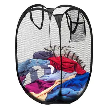 Сгъваема кошница за дрехи, голяма сгъваема кошница за дрехи, Прибиращ окото кошница за дрехи, Кошница за съхранение на дрехи С дръжки, аксесоар