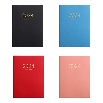 ГОРЕЩ план на 2024 година, записная книга с календар, дебели дневно, седмично, Офис и ученически пособия