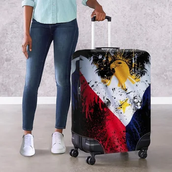 Еластичен калъф за багаж с участието на хартата на Филипините, устойчив на абразия аксесоар за пътуване, калъфи за куфари 18-32 инча за жени и мъже