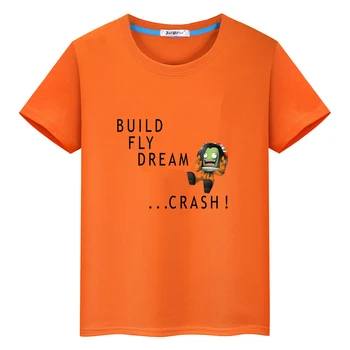 Kerball Space Program Слот Графични тениски от 100% Памук С къс ръкав, Лятна тениска, Ежедневни тениски с Анимационни Принтом Kawaii, Върхове