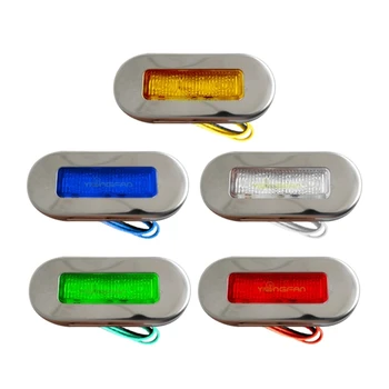 Вътрешни Външни аварийни светлини комплект Потопяеми светлини за яхти Морска лодка Led Продълговати Led лампа от неръждаема стомана, 12V
