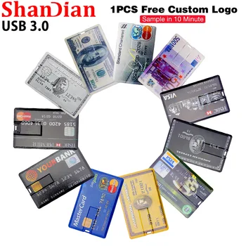 SHANDIAN Безплатен Цветен Печат на ЛОГО, USB 3.0 128 GB Карта с Флаш Памет 64 GB 16 GB Високоскоростен Пръчка 32G 8G Memory Stick Бизнес Подарък
