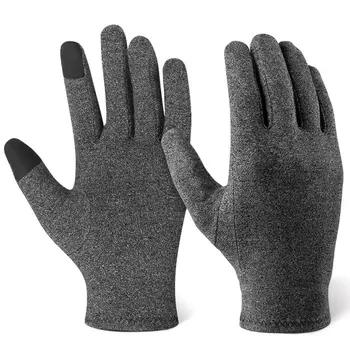 Компресия ръкавици от артрит, пълни пръсти, подобрен сензорен екран за мъже и жени, на карпалния тунел.